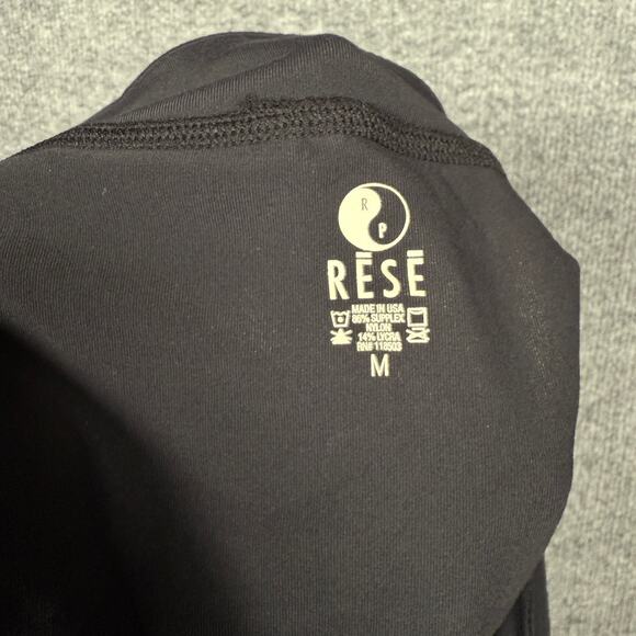 New Rese Womens Size Medium Jackie  Brief Lined Shorts Black Running Activewear - Picture 4 of 8